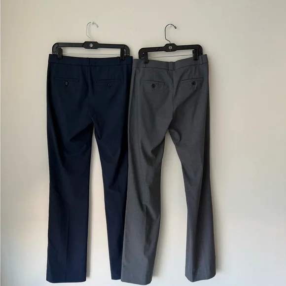 Banana Republic Women's Navy and Dark Gray Straight Leg Pants - Picture 2 of 13
